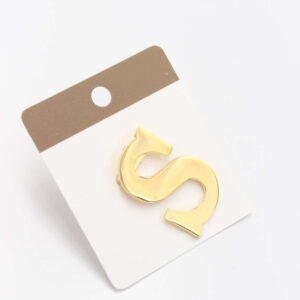 Gold Letter S Brooch
