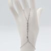 Silver Crystal Hand Chain Bracelet