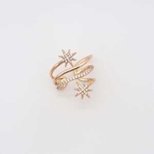 Celestial star ear cuff with cubic zirconia
