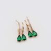 Gold drop earrings with amethyst purple teardrop stones
