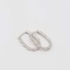 Elegant silver scalloped hoop earrings