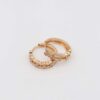 Luxurious gold crystal band hoop earrings