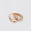 Silver and gold pave hoop earrings