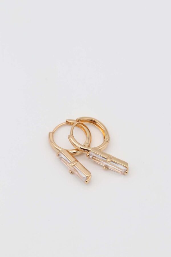 Gold textured hoop earrings