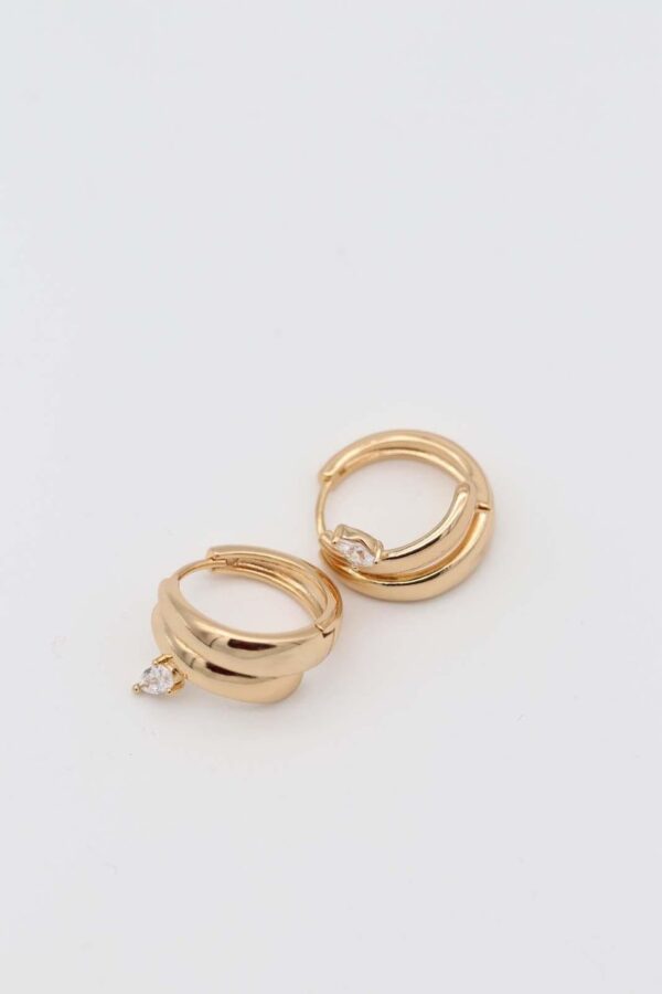 Twisted gold hoop earrings