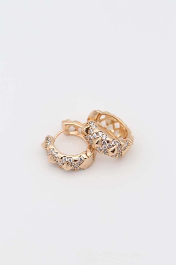 Textured gold hoop earrings