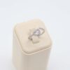 Classic heart halo ring in silver