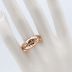 Gold classic dome ring with crystal accents